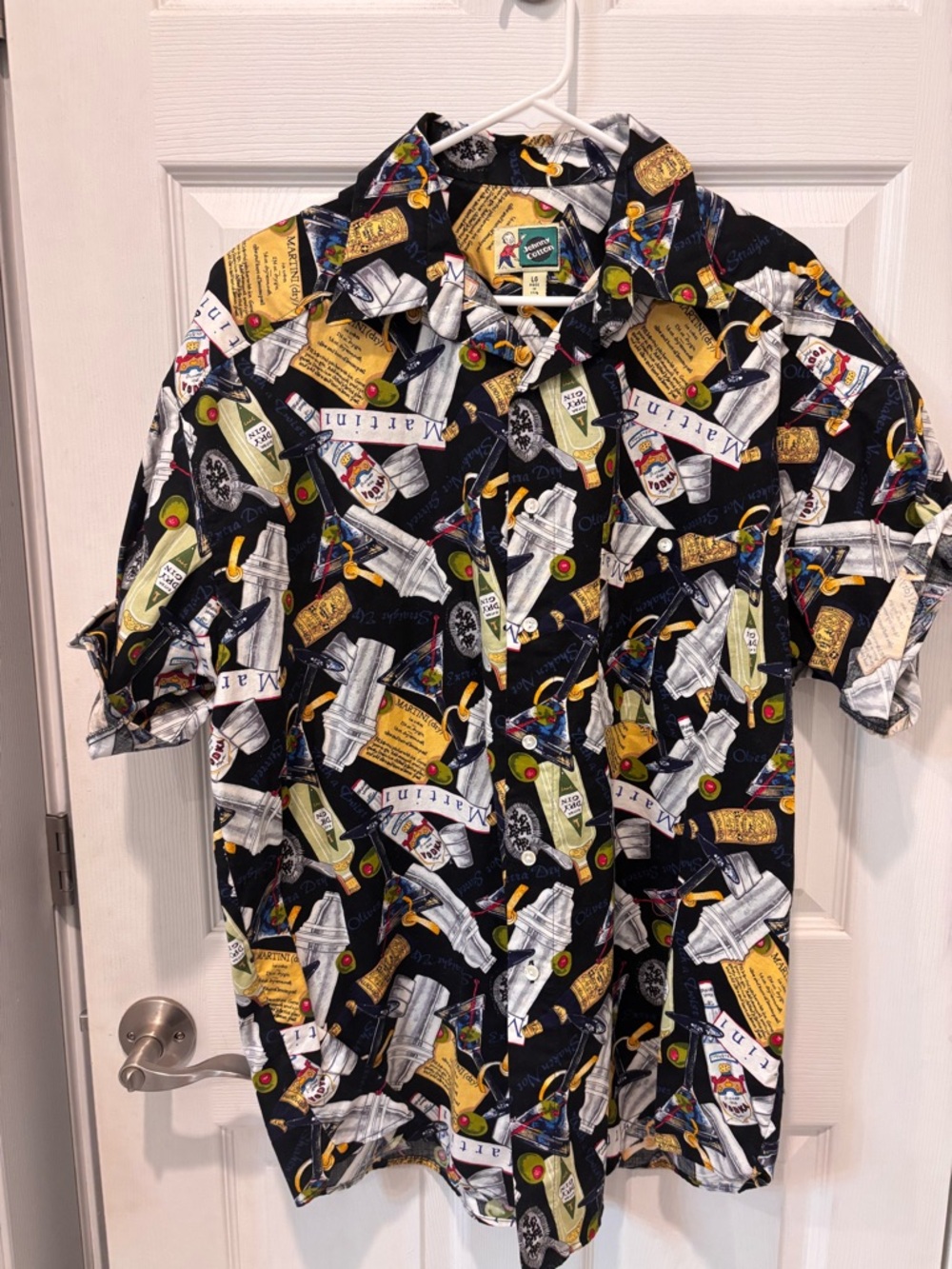 Johnny Cotton Vintage‎ Martini Bar Button Up Shirt